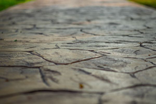 Textured Concrete Paving in Orange