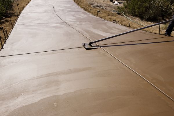 Outdoor Concrete Staining in Orange